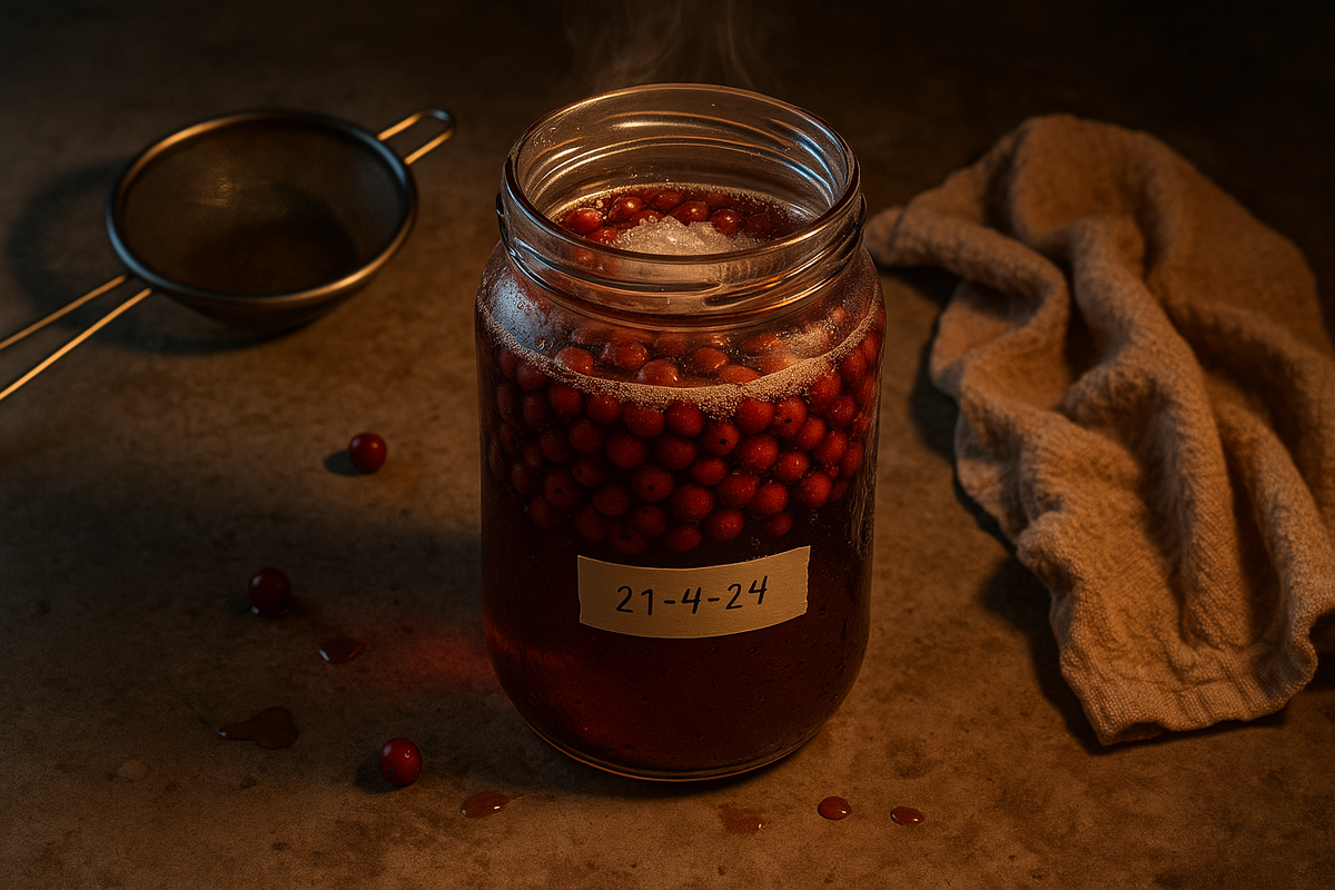 Cómo hacer murtado chileno por litro (sin fermentación): proporciones y maceración 30–45 días Post feature image