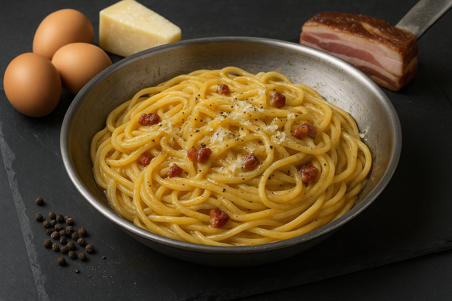 Cómo hacer carbonara original sin crema (cremosa y sin huevo revuelto) Post image