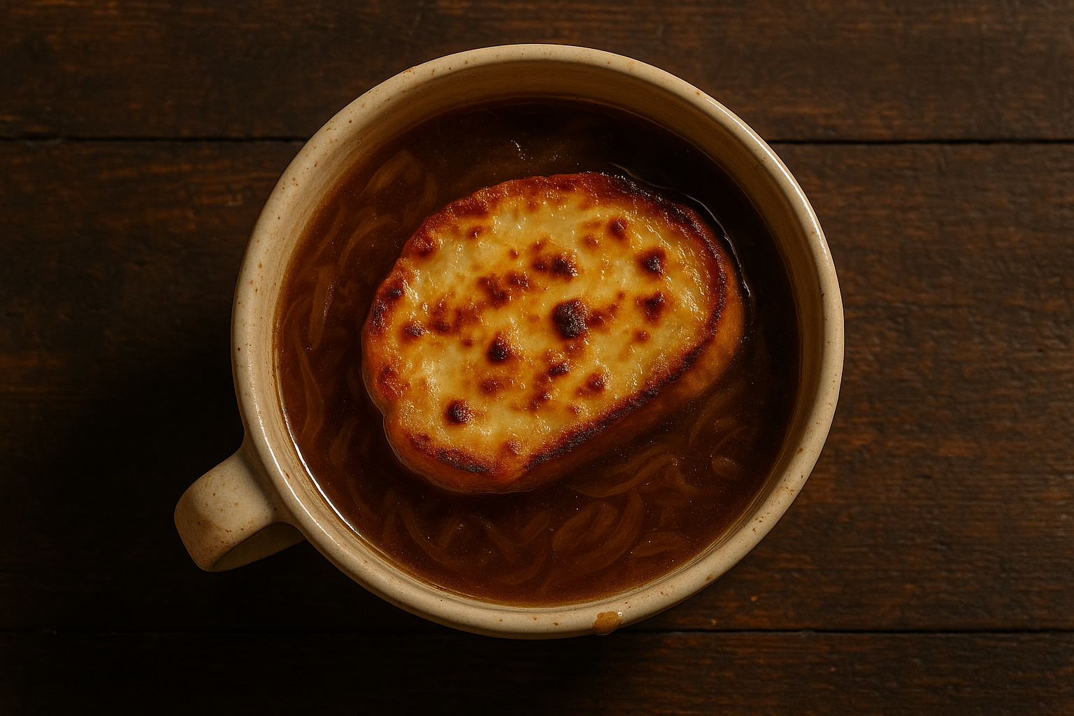 Cómo hacer sopa de cebolla francesa gratinada (fácil, oscura y con queso gauda o gruyère) Post image