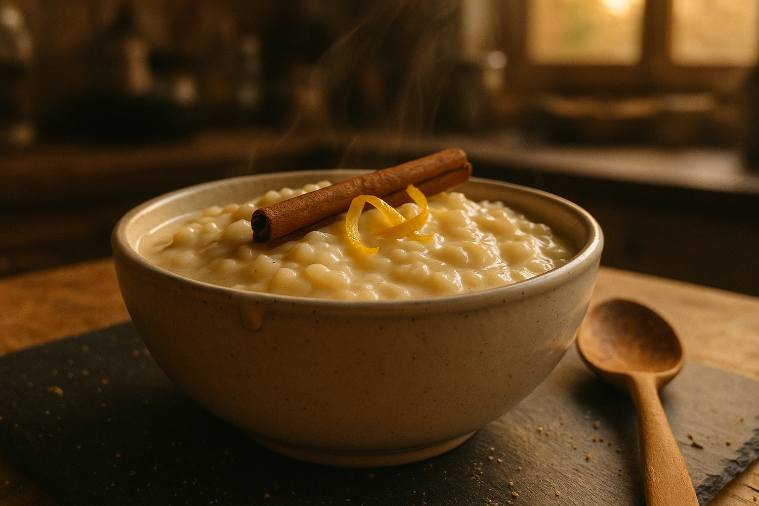 Arroz con leche rápido y cremoso en 30 min (85–90°C, sin pegarse) Post image