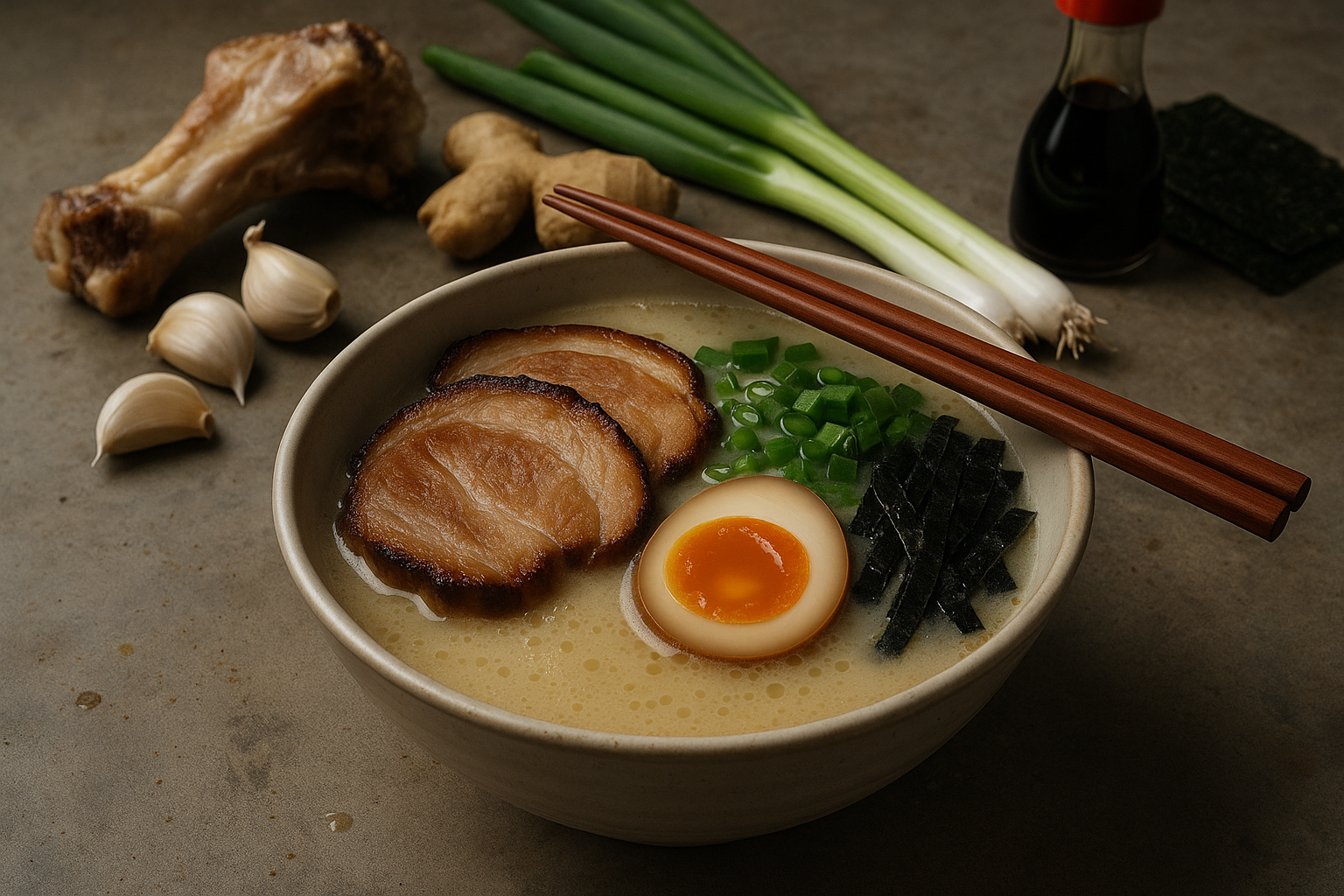 Cómo hacer ramen tonkotsu casero en Chile: caldo blanco y cremoso en 2 días Post feature image